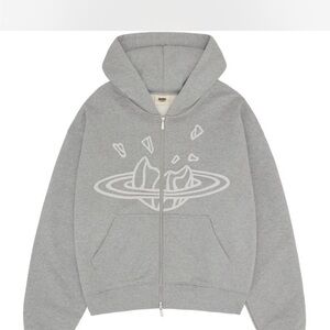 Grey Broken Planet Zip Up